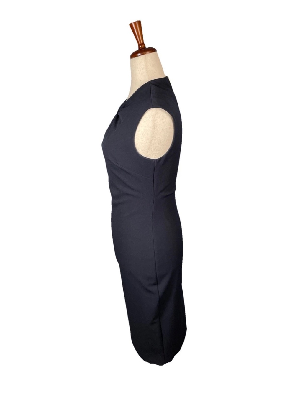 Ted Baker London Navy Blue Sleeveless Kezzia Keyhole Midi Sheath Dress 3 US 8-10 - Picture 4 of 9